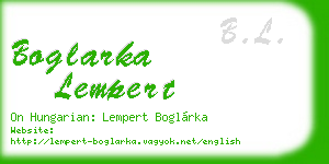 boglarka lempert business card